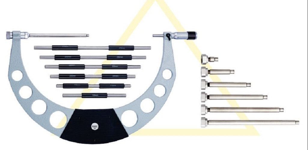 Baker External Micrometer With Interchangeable Anvils